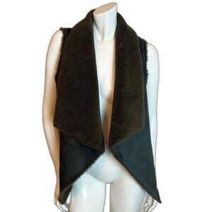 Velvet by Spencer & Graham Brown Faux Shearling Vest Women's Size S